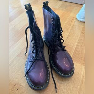 Brand New Dr.Marten Purple Patent Boots Size 8
